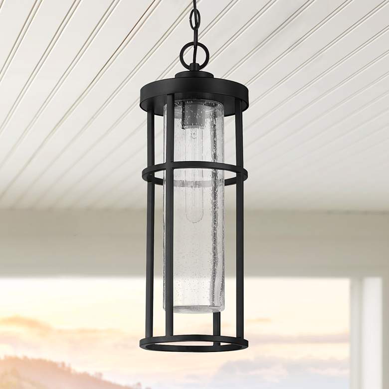 Image 1 Craftmade Encompass 20 inch High Midnight Outdoor Hanging Light