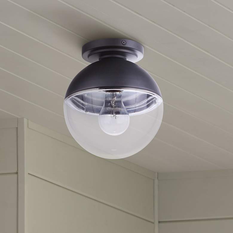 Image 1 Craftmade Evie 7 1/2" Wide Midnight Black Modern Outdoor Ceiling Light