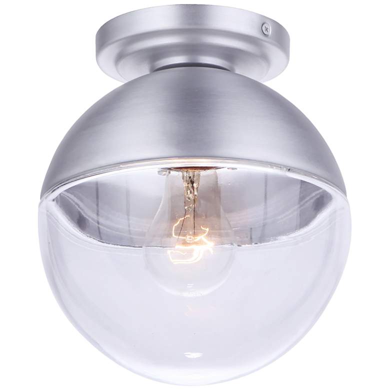 Image 3 Craftmade Evie 7 1/2"W Satin Aluminum Outdoor Ceiling Light more views