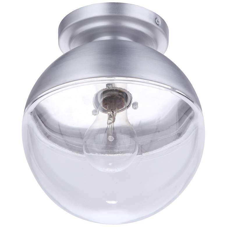 Image 4 Craftmade Evie 7 1/2"W Satin Aluminum Outdoor Ceiling Light more views