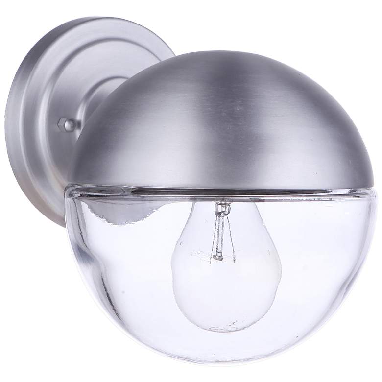 Image 1 Craftmade Evie 7 1/4" High Satin Aluminum Outdoor Wall Light