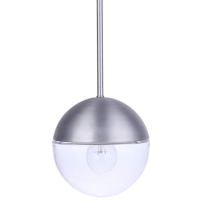Image 1 Craftmade Evie 8 1/4"H Satin Aluminum Outdoor Hanging Light