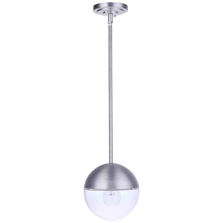 Image 3 Craftmade Evie 8 1/4"H Satin Aluminum Outdoor Hanging Light more views