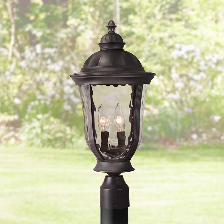 Image 1 Craftmade Frances 24 1/4" High Traditional Bronze Outdoor Post Light