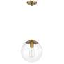 Craftmade Gaze 10" Wide Brass and Clear Glass Globe Pendant Light