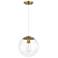 Craftmade Gaze 10" Wide Brass and Clear Glass Globe Pendant Light