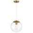 Craftmade Gaze 10" Wide Brass and Clear Glass Globe Pendant Light