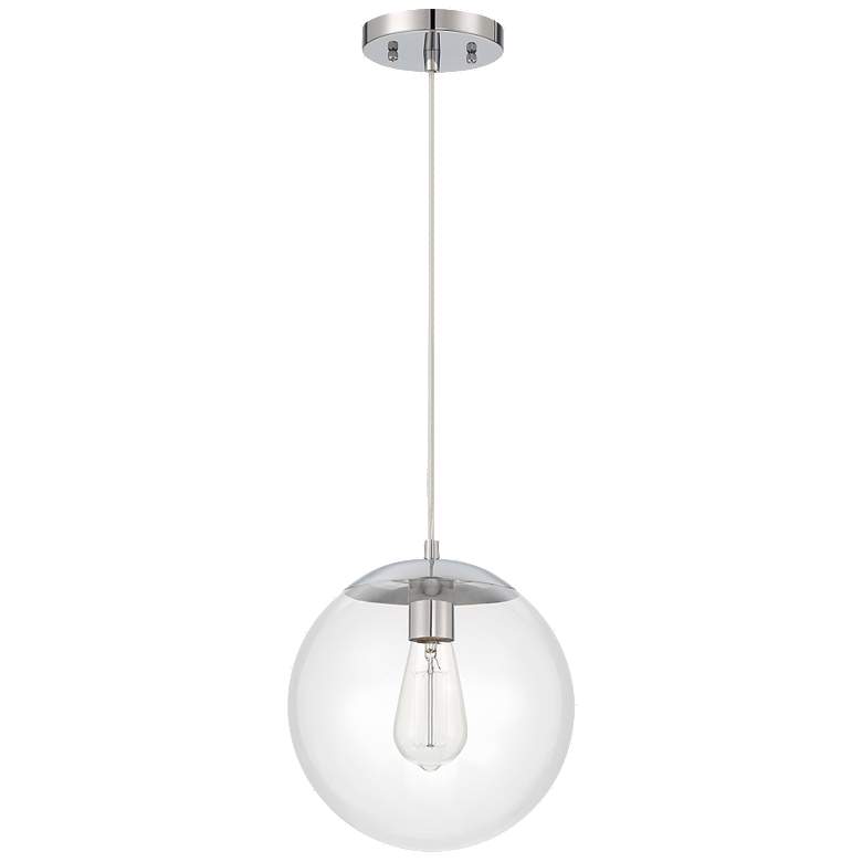 Image 1 Craftmade Gaze 10" Wide Chrome and Clear Glass Mini Pendant