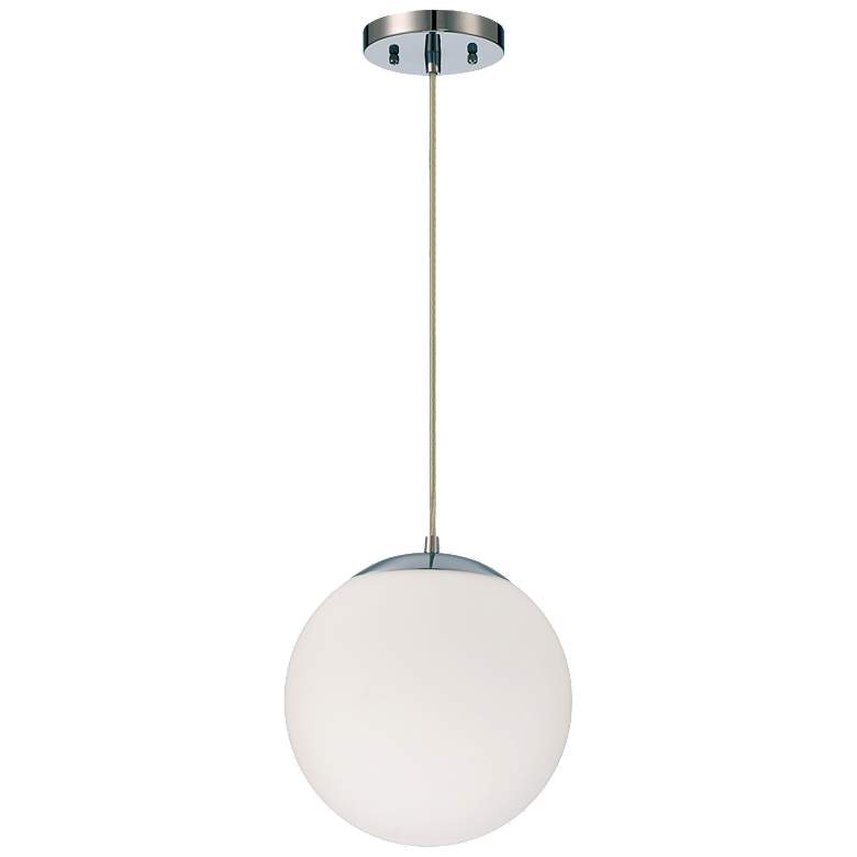 Image 1 Craftmade Gaze 10" Wide Modern Nickel White Glass Orb Pendant