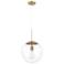 Craftmade Gaze 12" Wide Modern Satin Brass Clear Glass Mini Pendant