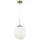 Craftmade Gaze 12" Wide Satin Brass Globe Mini Pendant