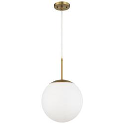 Craftmade Gaze 12" Wide Satin Brass Globe Mini Pendant