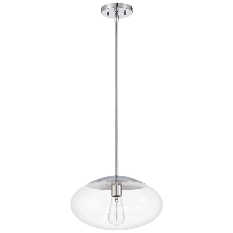 Image 1 Craftmade Gaze 14" Wide Chrome Clear Globe Pendant Light