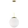 Craftmade Gaze 14" Wide Satin Brass Globe Pendant Light