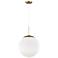 Craftmade Gaze 14" Wide Satin Brass Globe Pendant Light