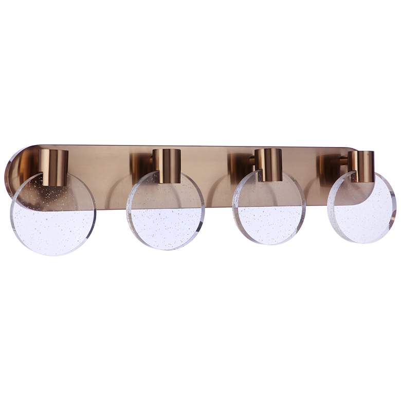 Image 1 Craftmade Glisten 4 Light LED in Satin Brass Vanity