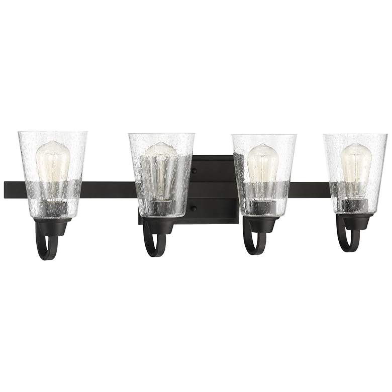 Image 1 Craftmade Grace 2 Light Vanity in Espresso (Clear Seeded Glass)