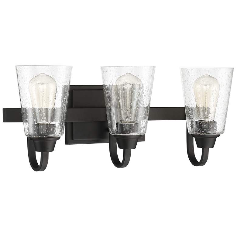 Image 1 Craftmade Grace 3 Light Vanity in Espresso (Clear Seeded Glass)