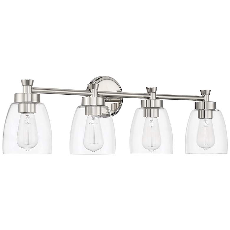 Image 1 Craftmade Henning 30" Wide 4-Light Polished Nickel Vanity Bath Light