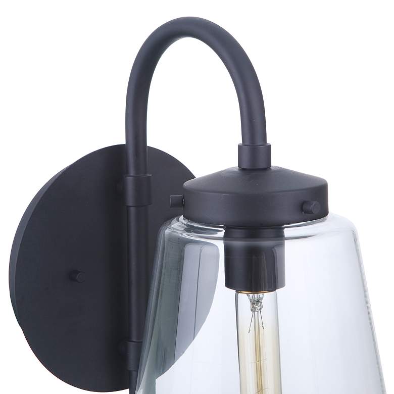 Image 4 Craftmade Laclede 15" High Midnight Black and Glass Outdoor Wall Light more views