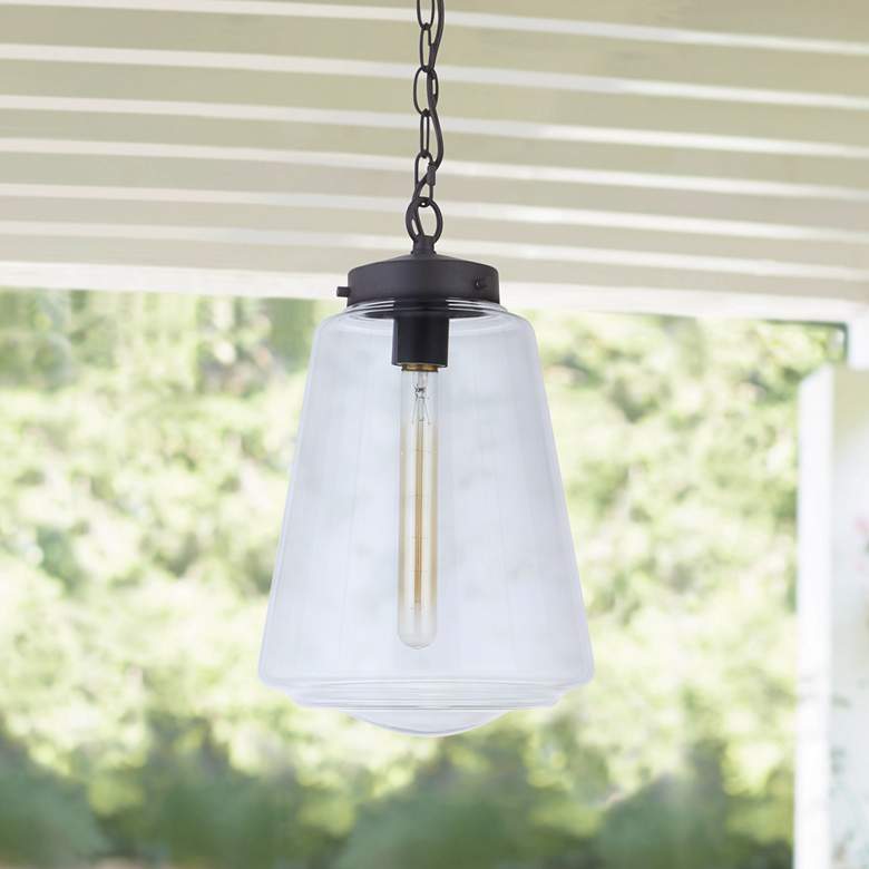 Image 1 Craftmade Laclede 15" High Midnight Outdoor Hanging Light
