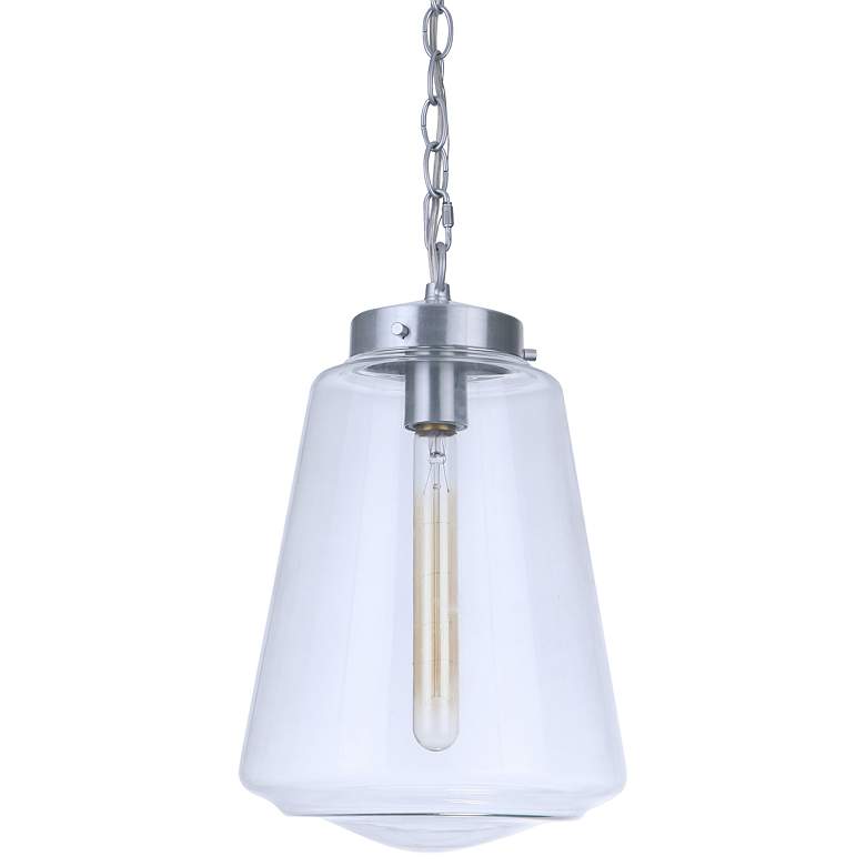 Image 1 Craftmade Laclede 15"H Satin Aluminum Outdoor Hanging Light