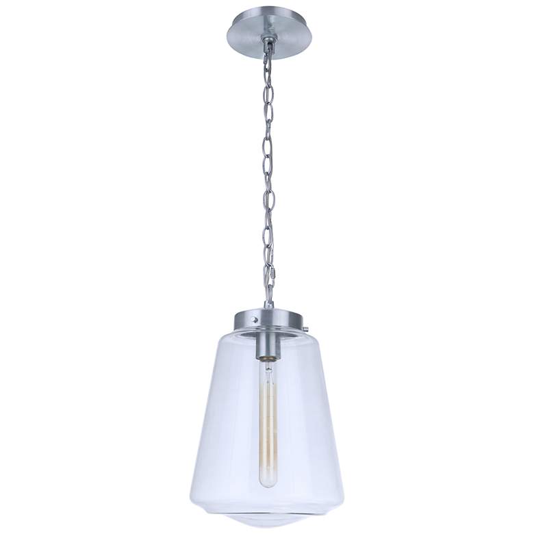 Image 3 Craftmade Laclede 15 inchH Satin Aluminum Outdoor Hanging Light more views