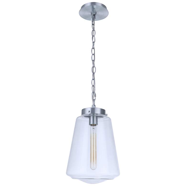 Image 3 Craftmade Laclede 15"H Satin Aluminum Outdoor Hanging Light more views