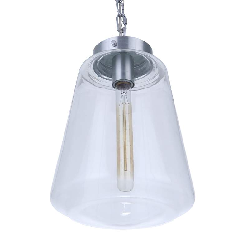 Image 4 Craftmade Laclede 15"H Satin Aluminum Outdoor Hanging Light more views