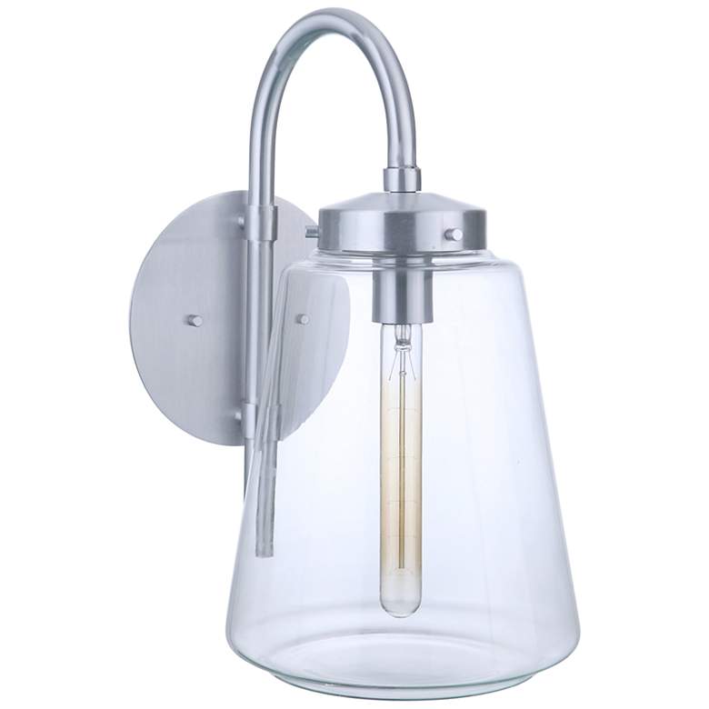 Image 1 Craftmade Laclede 18" High Satin Aluminum Outdoor Wall Light