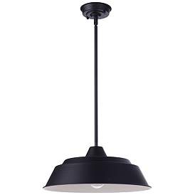 Image1 of Craftmade Landmark 12" Wide Industrial Midnight Black Pendant
