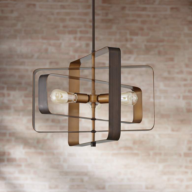 Image 1 Craftmade Linked 22"W Aged Bronze Brushed 3-Light Pendant