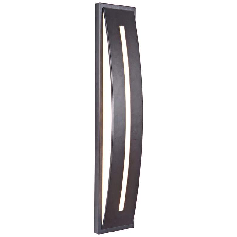 Image 2 Craftmade Luna 19"H Midnight LED Pocket Outdoor Wall Light more views