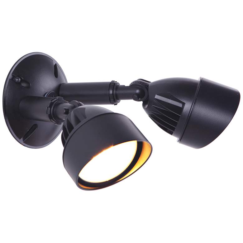 Image 3 Craftmade Marshall 6 1/4" Black 2-Light LED Outdoor Security Light more views