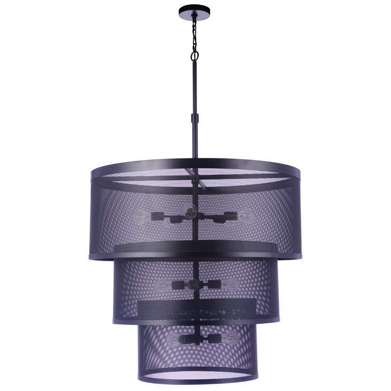 Image 1 Craftmade Mesh 12 Light Pendant in Flat Black
