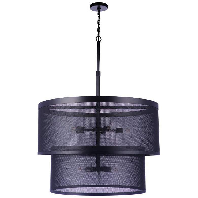 Image 1 Craftmade Mesh 9 Light Pendant in Flat Black