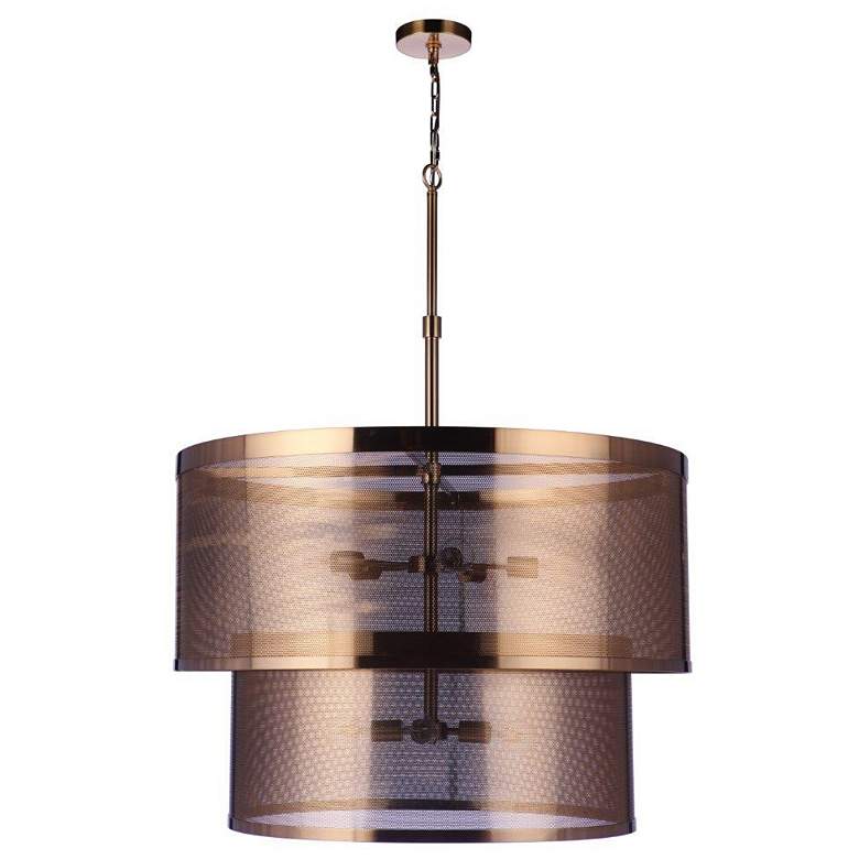 Image 1 Craftmade Mesh 9 Light Pendant in Satin Brass