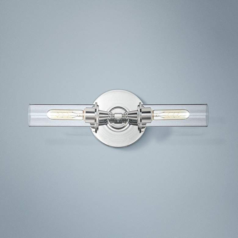 Image 1 Craftmade Modina 6 3/4" High Chrome 2-Light Wall Sconce