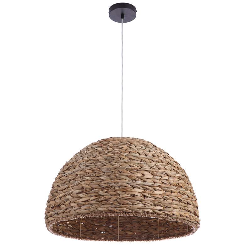 Image 1 Craftmade Natural Collection 22" Rustic Modern Sea Grass Dome Pendant