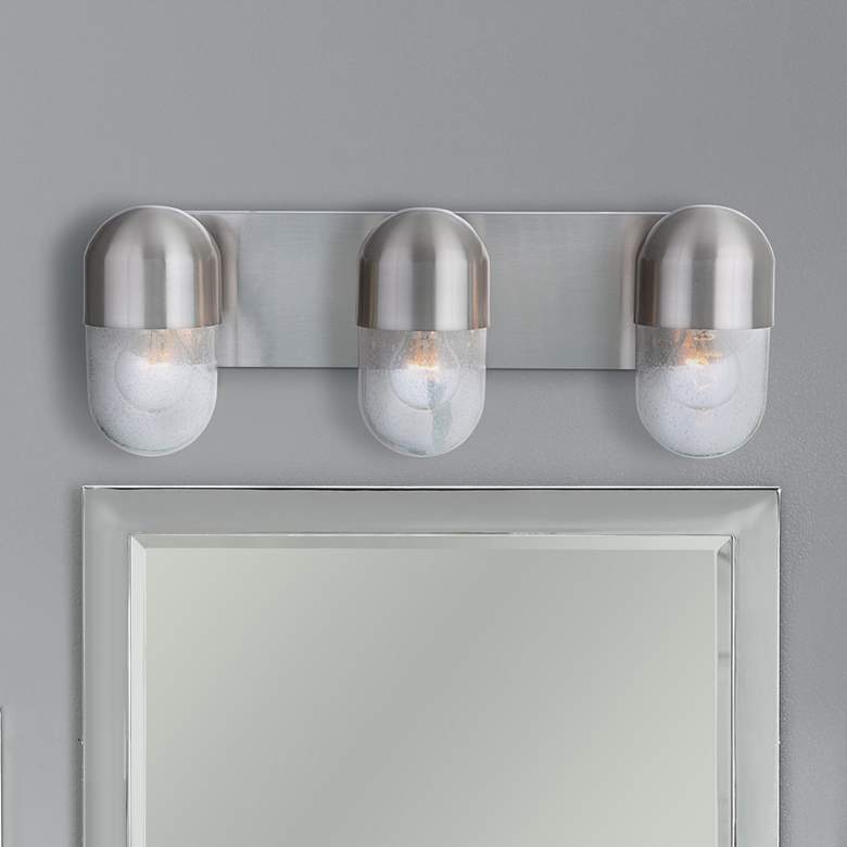 Image 1 Craftmade Pill 22 1/2"W Polished Nickel 3-Light Bath Light