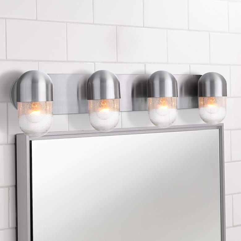 Image 1 Craftmade Pill 31 1/2"W Polished Nickel 4-Light Bath Light