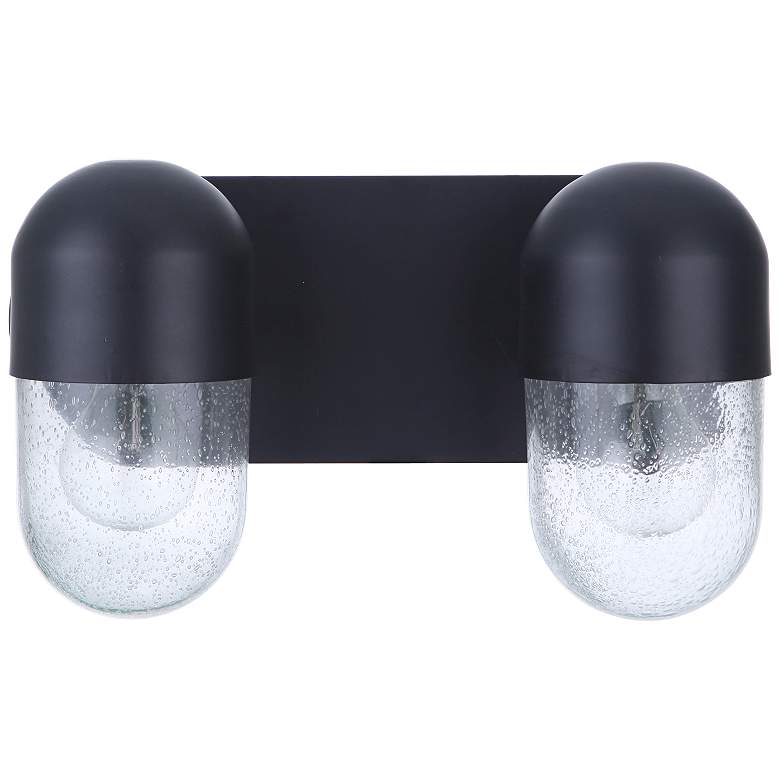 Image 2 Craftmade Pill 8 3/4" High Flat Black 2-Light Wall Sconce