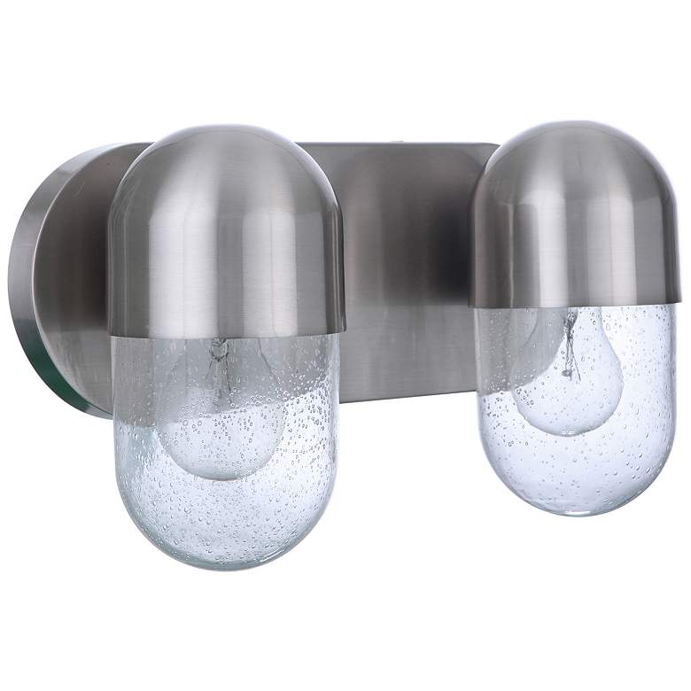 Image 1 Craftmade Pill 8 3/4"H Polished Nickel 2-Light Wall Sconce
