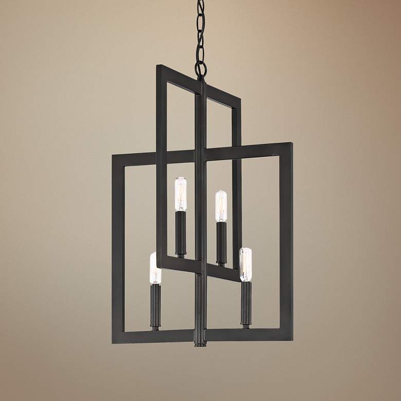 Image 1 Craftmade Portrait 15 1/2" Wide Espresso Black 4-Light Modern Pendant