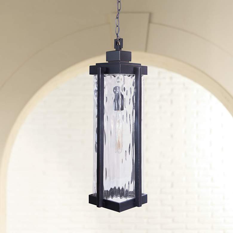 Image 1 Craftmade Pyrmont 23 3/4" High Oiled Bronze Outdoor Hanging Light