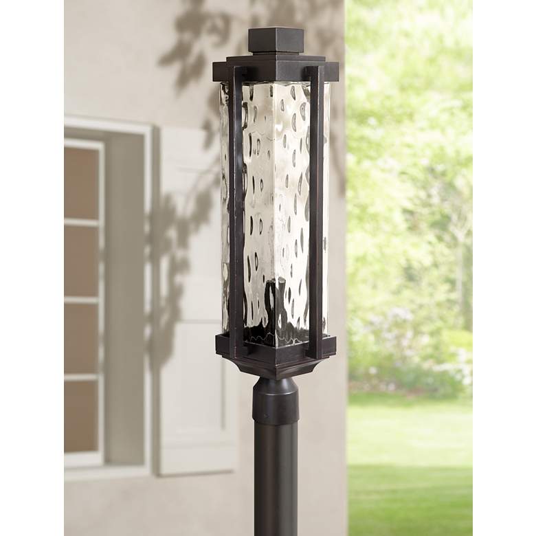 Image 1 Craftmade Pyrmont 27" High Gilded Oiled Bronze Outdoor Post Light