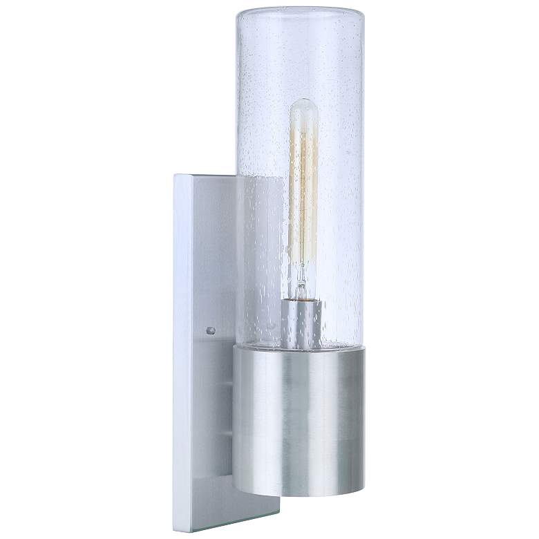 Image 1 Craftmade Sabre 20" High Satin Aluminum Outdoor Wall Light