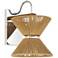 Craftmade Serena 12 1/4" Chrome and Hemp Rope Hourglass Wall Sconce