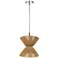 Craftmade Serena 12" Chrome and Natural Hemp Modern Hourglass Pendant