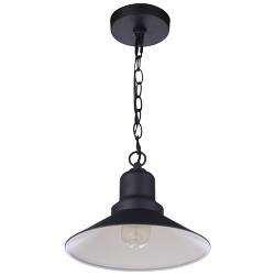 Craftmade Singleton 11" Industrial Black Outdoor Barn Pendant Light